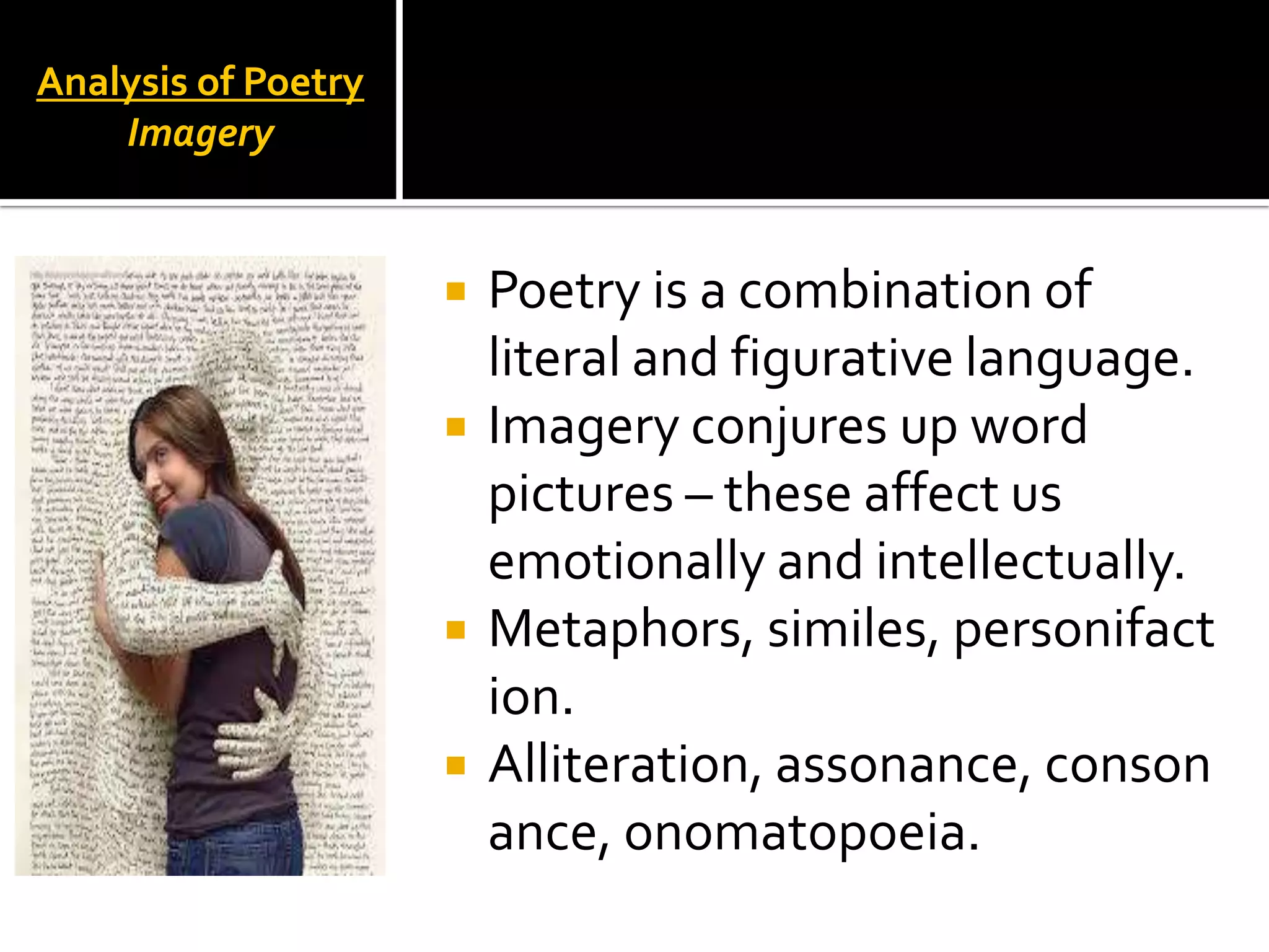 Poetry Basics: Introduction to poetry - analysis and forms. | PPTX
