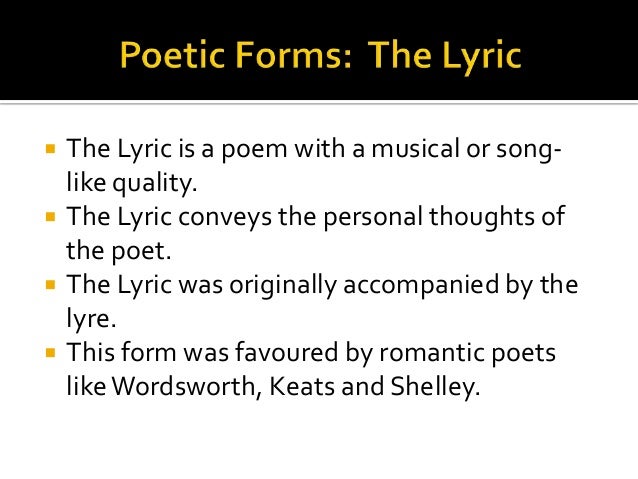 poetry basics introduction to poetry analysis and forms lyric form