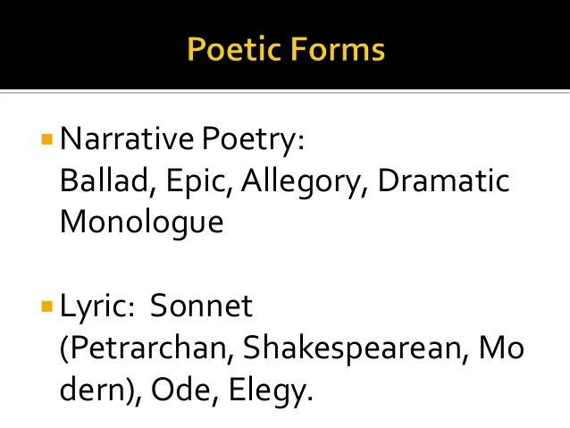 Poetry Basics: Introduction to poetry - analysis and forms.