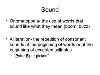 Sounds In Writing Poetry Creative Writing | PPT