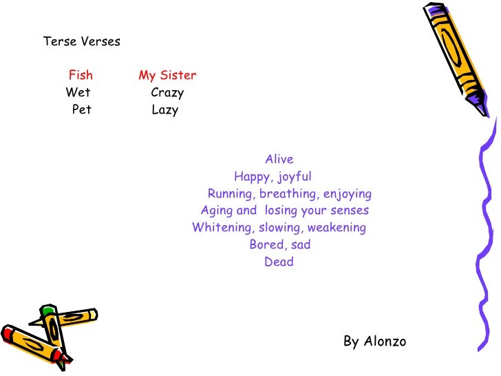 Terse verse poem examples image