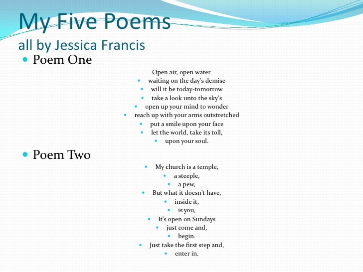Worksheets Water Poems That Rhyme poetry dedication project by jessica francis 13