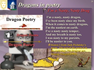 Poetry and Drama (and dragons!) Slide 23
