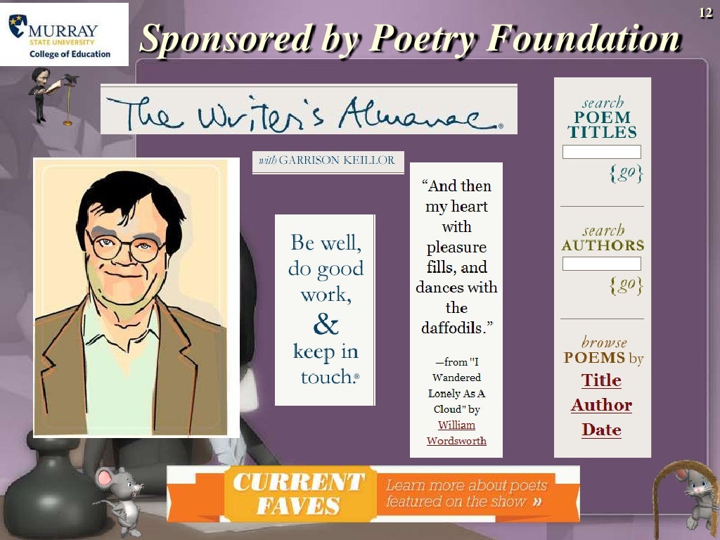 Poetry and drama . . . and mice!