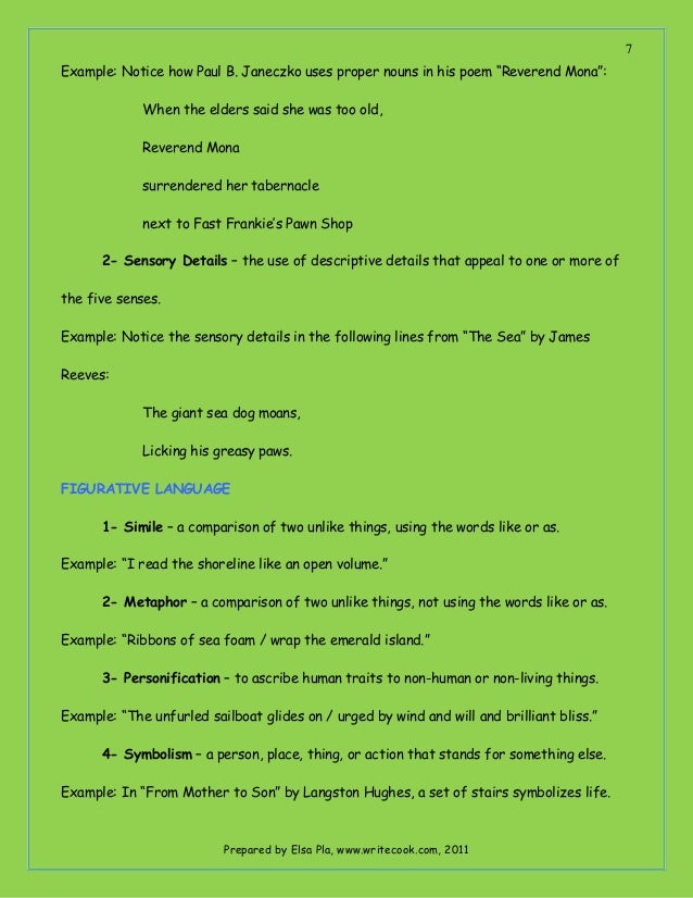 Poetry elements