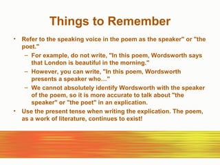 Poetry explication | PPT