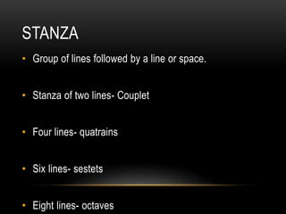 Poetry Form and Parts | PPT