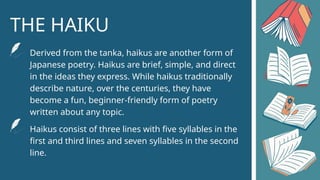 Simple Haiku Line Poetry Forms and Genres Presentation in Colorful Modern Style.pptx