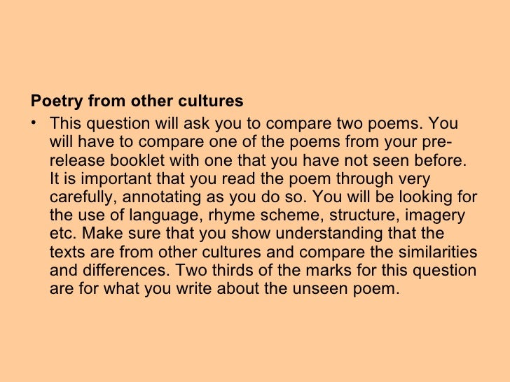 Poetry from other cultures