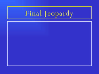 Final Jeopardy 