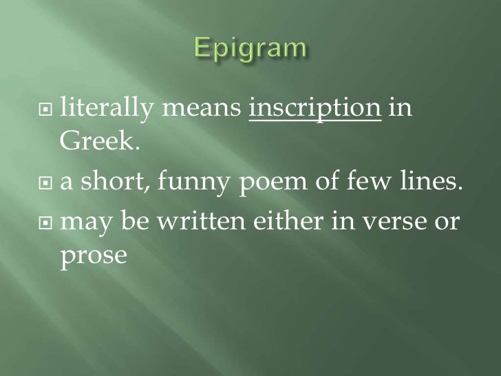 Poetry lecture