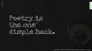 Poetry is the One Simple Hack