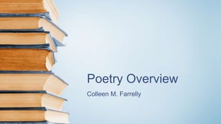 Poetry Overview
Colleen M. Farrelly
 
