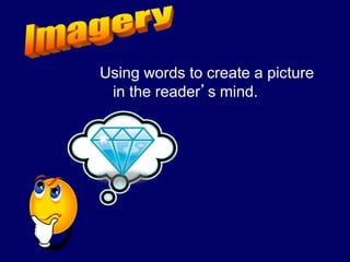 Using words to create a picture
in the reader’s mind.
 