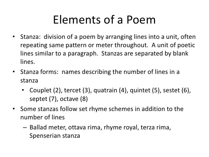 poetry powerpoint for frans show poetic elements