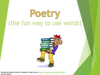 (the fun way to use words)
Information edited from Mrs. McMullen’s slide share at http://slideplayer.com/slide/725188/
By: Ms. machin
 