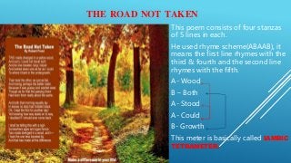 Road not Taken Poem's PPT