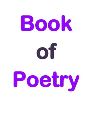 Book
  of
Poetry
 