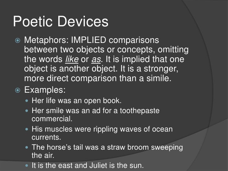 implied metaphor implied metaphor