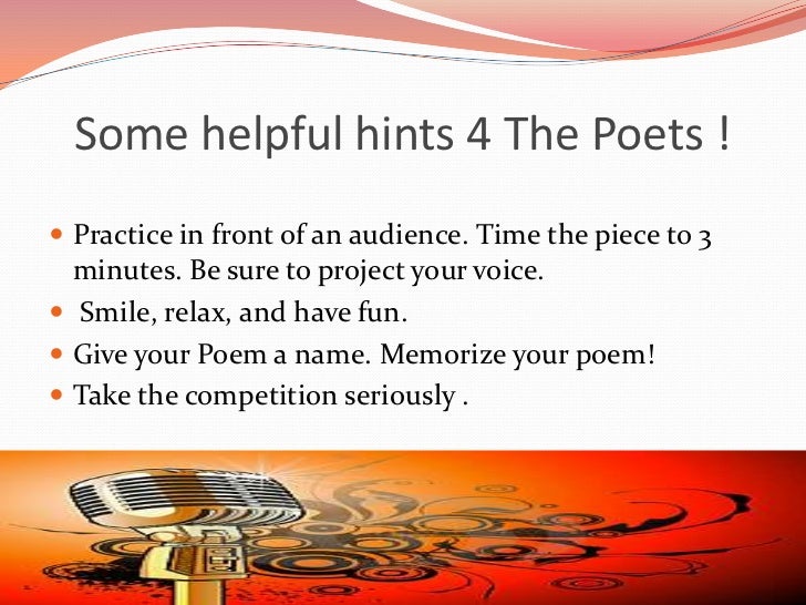 Dissertation poetry slam