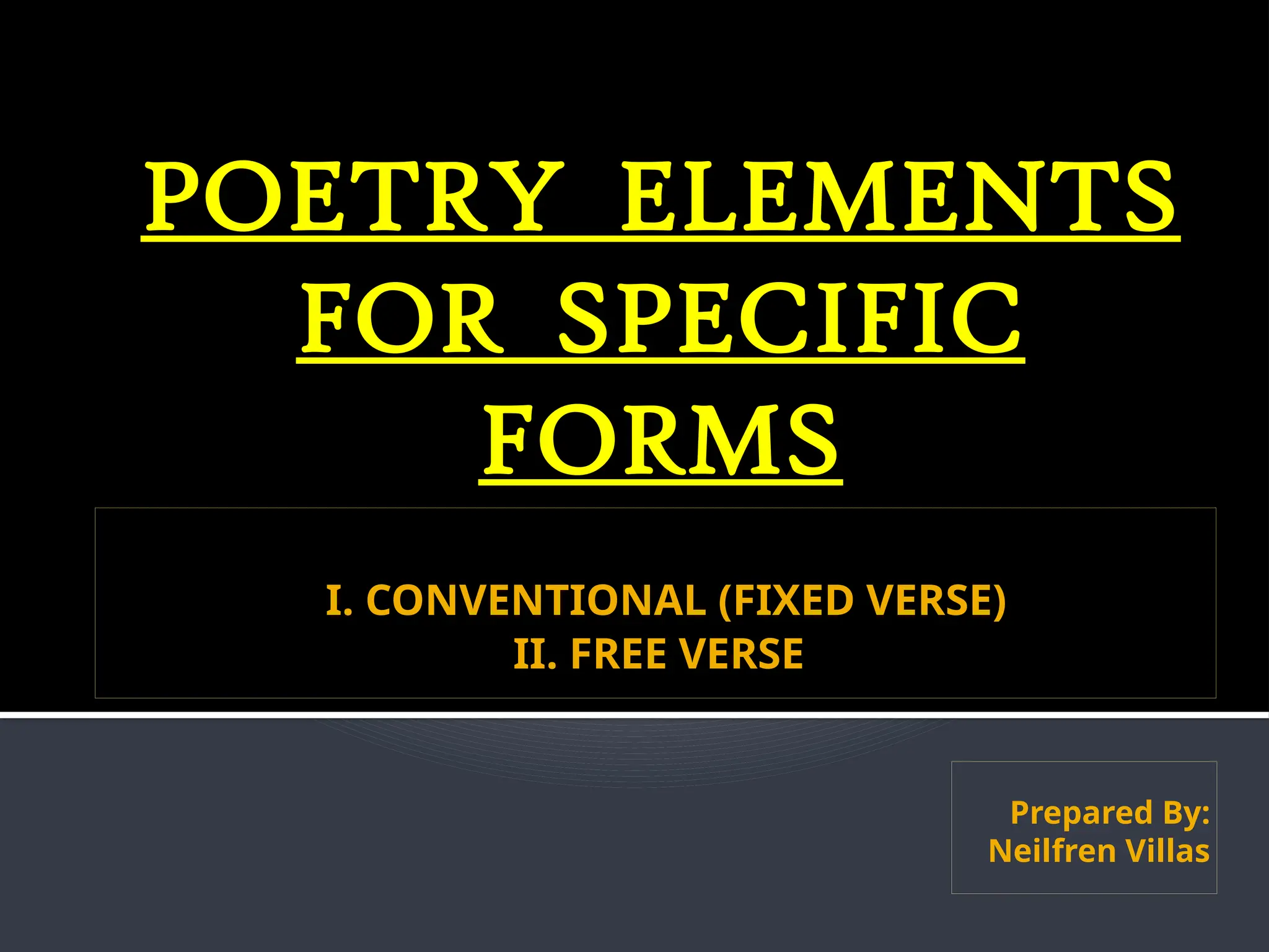 reading and writing poetry -POETRY SLIDE | PPTX