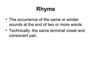 Poetry terminology | PPT