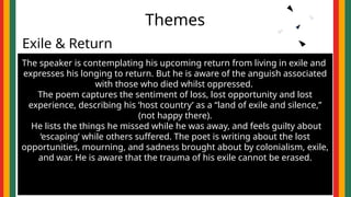 Exploring Themes of Love, Oppression, and Resistance in African and ...