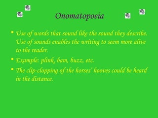 Sounds In Writing Poetry Vocabulary | PPT