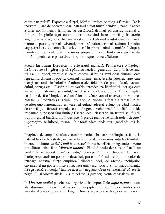 Poezia Lui Eugen Dorcescu Comentat De