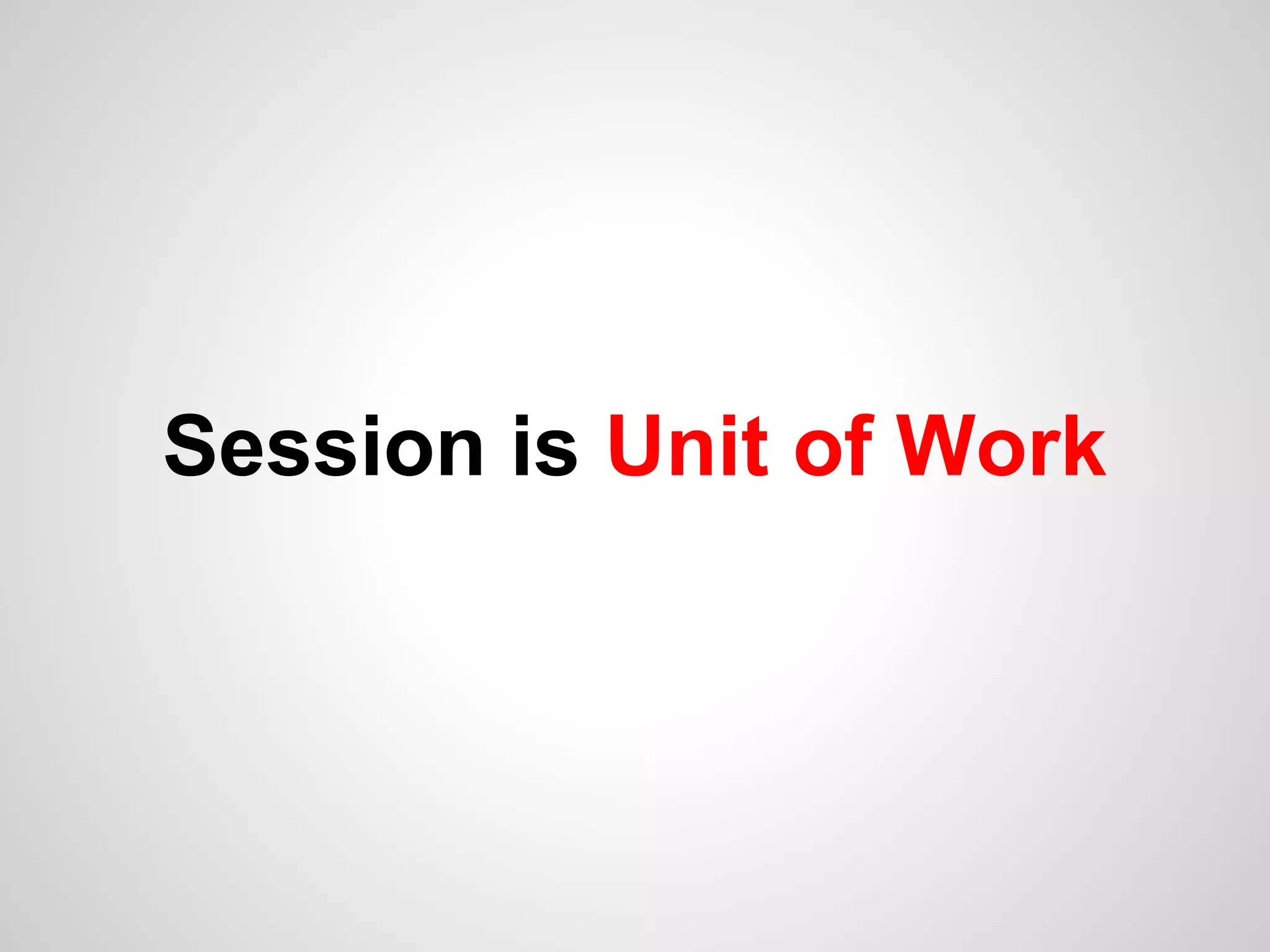 Session is Unit of Work
 