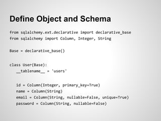 PofEAA and SQLAlchemy | PPT
