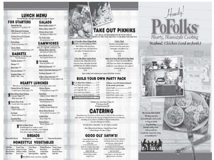 po folks menu po folks menu