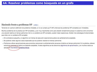 AA: Resolver problemas como búsqueda en un grafo
 