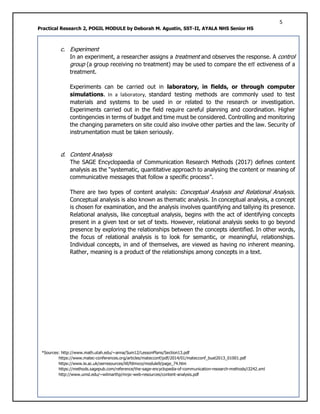 Research Module for Senior High School Students | PDF