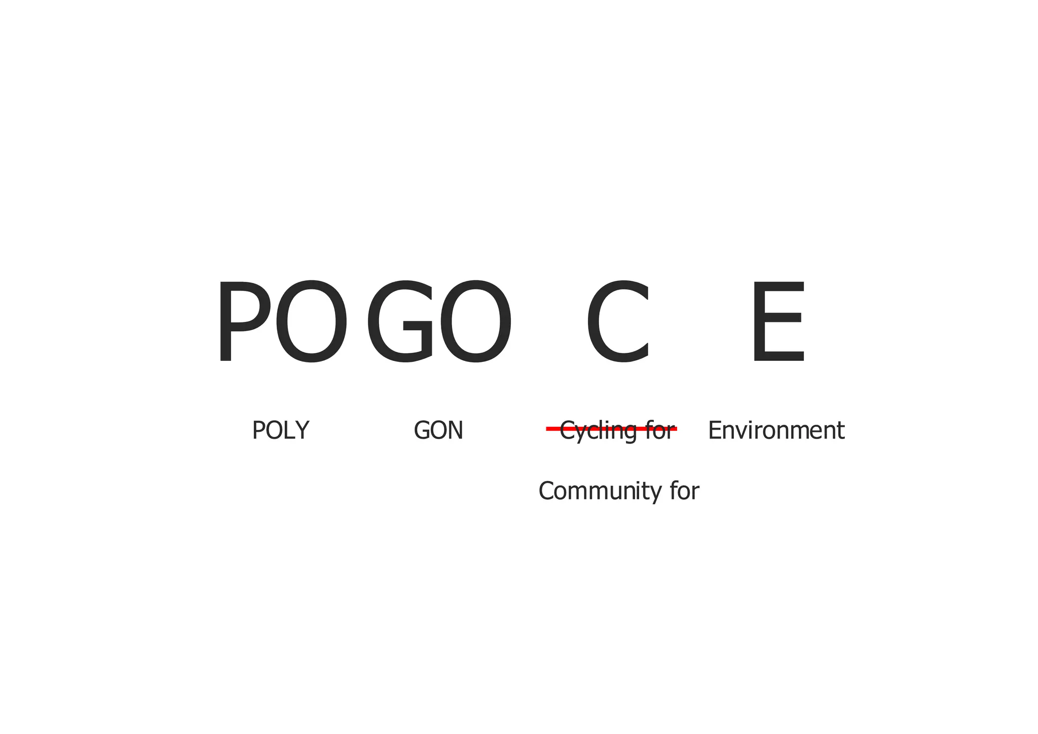 PO GO C E
POLY   GON    Cycling for    Environment

             Community for
 