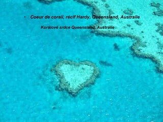 Coeur de corail, récif Hardy, Queensland, Australie Korálové srdce Queensland, Austrálie 