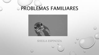 SHEILA ESPINOZA
PROBLEMAS FAMILIARES
 