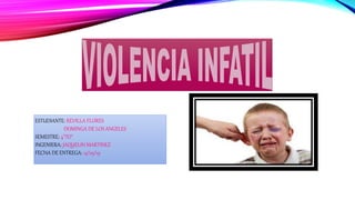 ESTUDIANTE: REVILLA FLORES
DOMINGA DE LOS ANGELES
SEMESTRE: 4"TO"
INGENIERA: JAQUELIN MARTINEZ
FECHA DE ENTREGA: 14/05/19
 