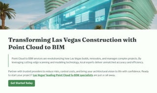 High-Accuracy Point Cloud to BIM Conversion Services in Las Vegas | PDF