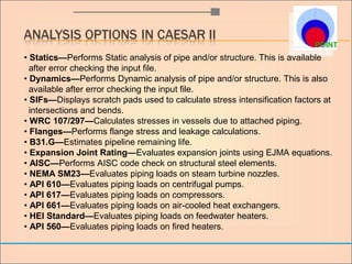 [Point] pipe stress analysis by computer-caesar ii | PPT