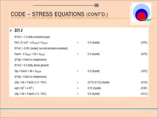 [Point] pipe stress analysis by computer-caesar ii | PPT