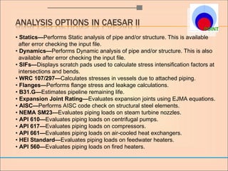 Wrc Calculation Pipe Stress Analysis by Computer-CAESAR II.ppt