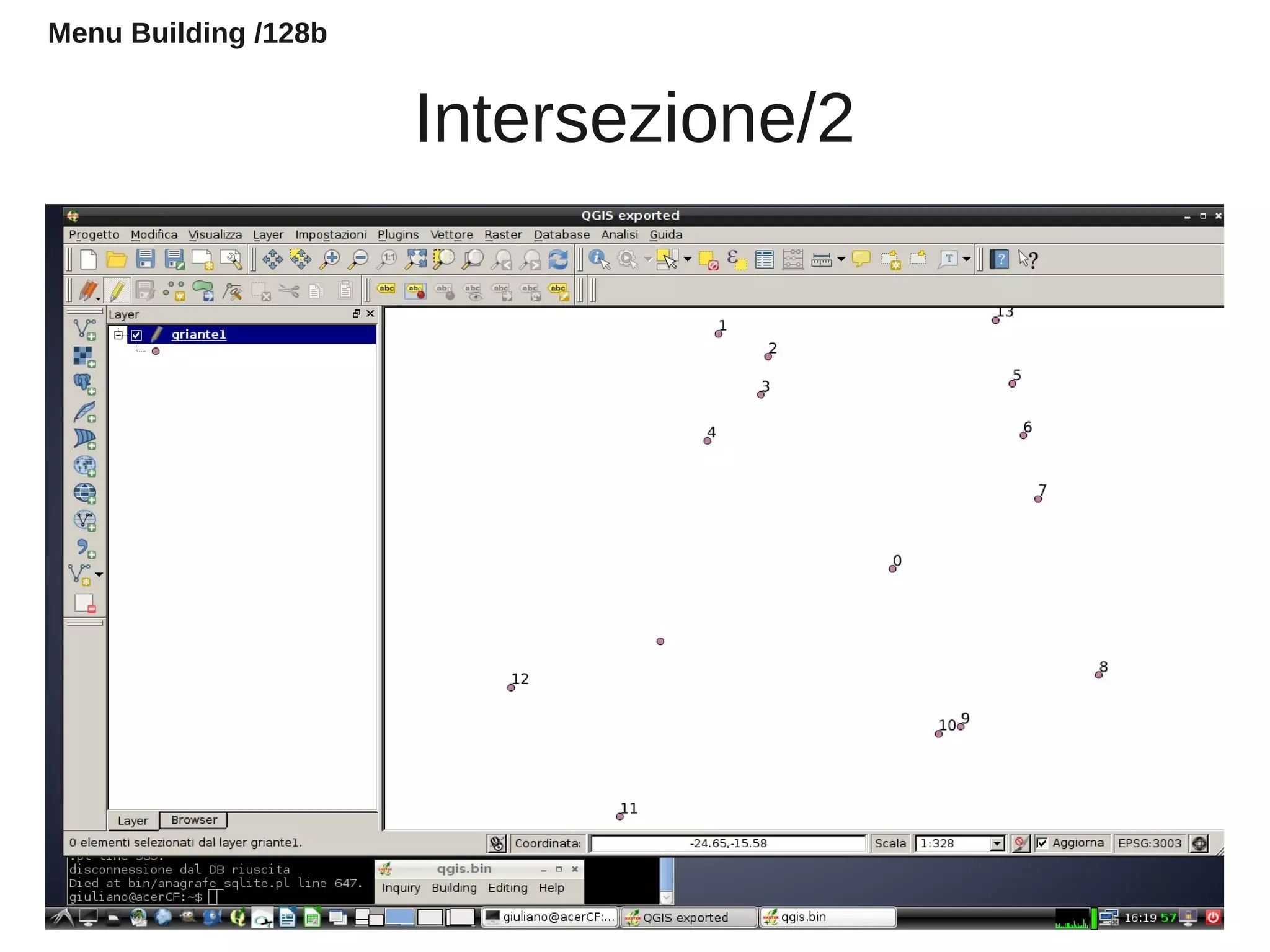 Intersezione/2
Menu Building /128b
 