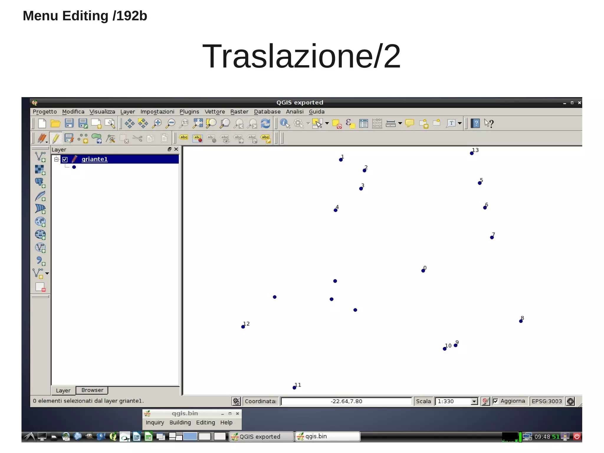 Traslazione/2
Menu Editing /192b
 