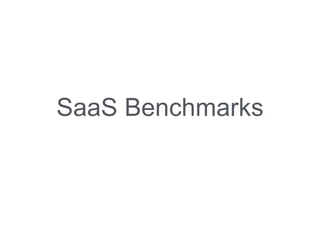 SaaS Benchmarks 
 