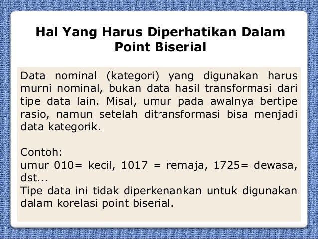 Korelasi Point Biserial