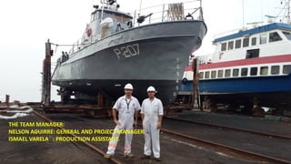 THE TEAM MANAGER:
NELSON AGUIRRE: GENERAL AND PROJECT MANAGER.
ISMAEL VARELA : PRODUCTION ASSISTANT.
 