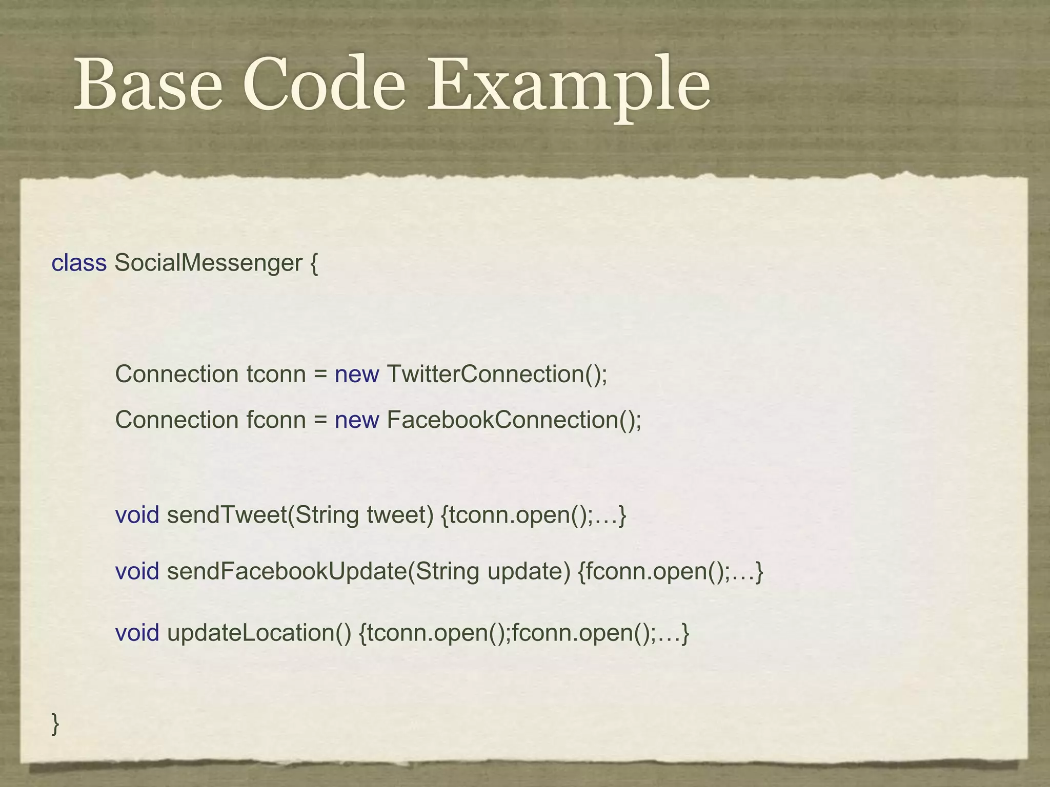 Message Encryption Example messageSent(): execution(* send*(String)) 