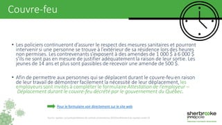 Point d'information | COVID-19 : reconfinement du Québec