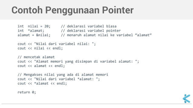 Pemrograman C++ - Pointer | PPT